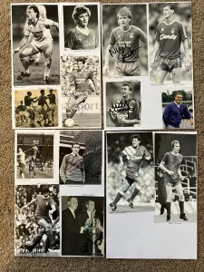 13 hand signed pictures of former Liverpool footballers. for sale on Ebay