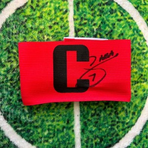 Bukayo Saka Of England & Arsenal Signed Captains Armband wCOA for sale on Ebay
