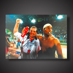 Paul Gascoigne Hand Signed England Football Photograph  Bid From £15 for sale on Ebay