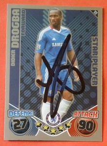 hand signed Didier Drogba of Chelsea Match Attax 2010 - 1  on a Star Player card for sale on Ebay