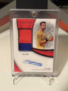 Lukasz Fabianski /99 Auto Match Worn 2 Colour Patch Panini Immaculate West Ham for sale on Ebay