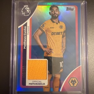 Matheus Cunha Relic Patch /150 Topps Premier League 2025-26 Wolves for sale on Ebay