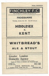 1946/47 Southern Counties Amateur Championships - MIDDLESEX v. KENT (@ Finchley) for sale on Ebay
