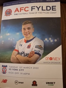 AFC Fylde v York City 2021/22 for sale on Ebay