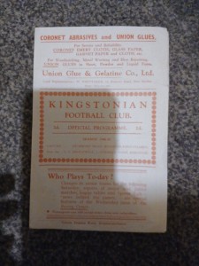 Wimbledon v Walton & Hersham Surrey Senior Cup Semi Final Season 1946-1947 for sale on Ebay