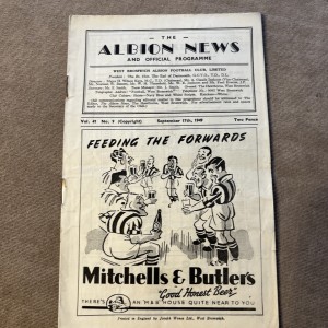 West Bromwich Albion v Burnley  17/9/49 Vol 41 No.9 for sale on Ebay