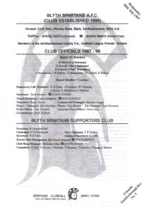 1997 BLYTH SPARTANS v MIDDLESBROUGH RESERVES PRE-SEASON FRIENDLY 30.07.97 N MINT for sale on Ebay