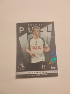 Topps Premier League 25/26 Tottenham Lucus Bergvall Premier Pull Card for sale on Ebay