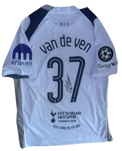 MICKY VAN DE VEN Hand Signed Tottenham SPURS 2025/26 Home Shirt RARE* Proof/COA for sale on Ebay