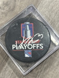 Adam Fox NY Rangers 2022 NHL Playoffs Signed Puck No COA for sale on Ebay