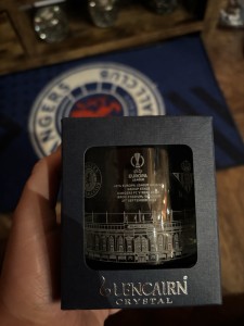 Rangers Vs Real Betis Glencairn Whisky Glass for sale on Ebay