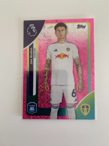 TOPPS 25/26  JOE RODON LEEDS UNITED PINK SPARKLE PARALLEL CARD 247/399 for sale on Ebay