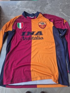 Roma Football Shirt Champions League Long Sleeve 2001/2002 for sale on Ebay