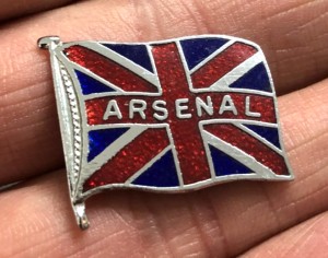 RARE OLD ARSENAL UNION JACK FLAG ENAMEL PIN BADGE for sale on Ebay