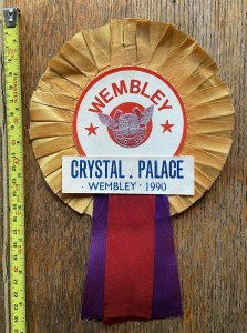 1990 CRYSTAL PALACE ‘Wembley' FA Cup Final ROSETTE. Excellent for sale on Ebay