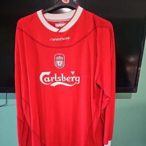 Liverpool Home Football Shirt Size XXL 2002 2003 Long Sleeves for sale on Ebay