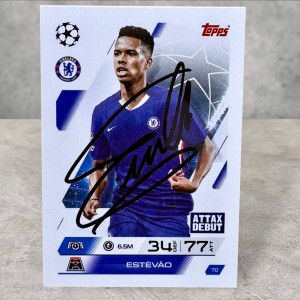 Estevao Chelsea Hand Signed Autograph Auto Card Topps Match Attax 2025/26 for sale on Ebay
