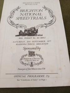 Brighton National Speed Trials Madeira Drive September 10th 1977 for sale on Ebay