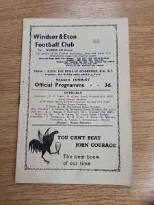 Windsor And Eton V Eastbourne Sat 22nd Dec 1956 Metropolitan League for sale on Ebay