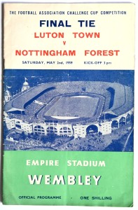 Luton v Nottingham Forest FA Cup Final 1959 for sale on Ebay