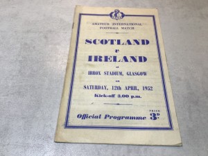Scotland v Ireland Amateur International @ Glasgow Rangers - 12th April 1952 for sale on Ebay