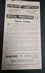 Stockport County Reserves v Macclesfield~Cheshire County League 1951/52 (NSB)~FP for sale on Ebay