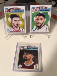3x West Ham Topps Living Set UEFA Declan Rice Lucas Paqueta Said Benrahma 21/22 for sale on Ebay