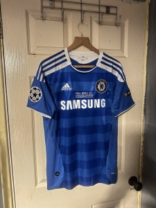 Champions League Final 2012  Chelsea Home Football Jersey Size S for sale on Ebay