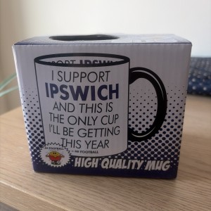I SUPPORT IPSWICH MUG Gift for Fan FOOTBALL. Gift Boxed for sale on Ebay