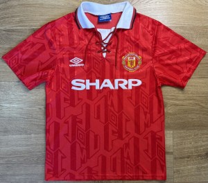 ORIGINAL MANCHESTER UNITED 1992/94 Home Football Shirt SMALL UMBRO Rare for sale on Ebay