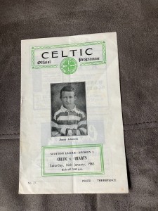 Celtic v Hearts 16th Jan 1965  Scottish League Div 1 for sale on Ebay