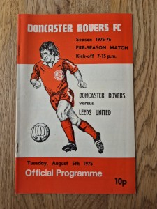 1975/76 Doncaster V Leeds Friendly Football Programme Very Good Condition for sale on Ebay