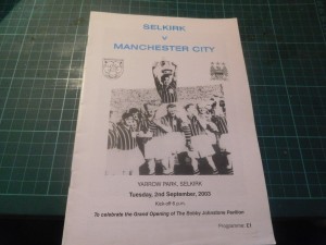 Friendly 2003/4 Selkirk v Manchester City for sale on Ebay