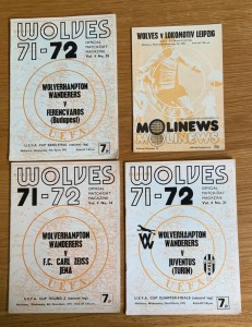 Four Wolverhampton Wanderers U.E.F.A. Home Programmes for sale on Ebay