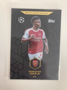 TOPPS MATCH ATTAX 25/26 BUKAYO SAKA ARSENAL BLACK EDGE . for sale on Ebay