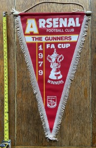 1979 ARSENAL 'The Gunners' FA Cup Winners PENNANT. 35cm x 22cm. Excellent. for sale on Ebay
