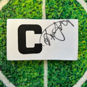 Alex Scott Of England, Arsenal, Birmingham & Boston Signed Captains Armband wCOA for sale on Ebay