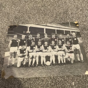 West ham signed football Team Picture 9.5x7 1960's inc Peters,Lyall and Boyce  for sale on Ebay