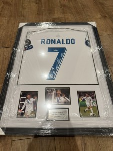 DELUXE FRAMED Cristiano Ronaldo Signed Real Madrid Shirt Beckett Witnessed COA for sale on Ebay
