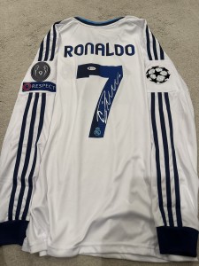 Cristiano Ronaldo Hand Signed Real Madrid Shirt Beckett Witnessed QR COA JERSEY for sale on Ebay