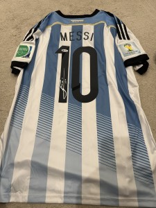 Lionel Messi Hand Signed Argentina Shirt Beckett Witnessed COA JERSEY for sale on Ebay