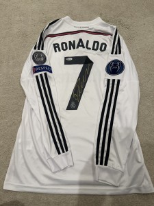 Cristiano Ronaldo Hand Signed Real Madrid Shirt Beckett Witnessed QR COA JERSEY for sale on Ebay