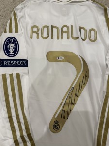 Cristiano Ronaldo Hand Signed Real Madrid Shirt Beckett Witnessed QR COA JERSEY for sale on Ebay