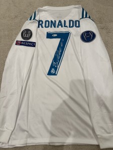 Cristiano Ronaldo Hand Signed Real Madrid Shirt Beckett Witnessed QR COA JERSEY for sale on Ebay