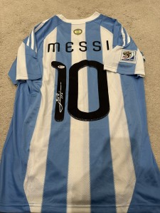 Lionel Messi Hand Signed Argentina Shirt Beckett Witnessed COA JERSEY for sale on Ebay