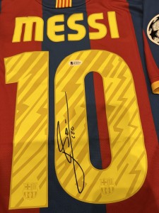 Lionel Messi Hand Signed Barcelona Shirt Beckett Witnessed COA JERSEY for sale on Ebay