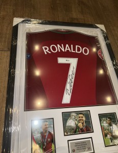 DELUXE FRAMED Cristiano Ronaldo Hand Signed Portugal Shirt Beckett Witnessed COA for sale on Ebay
