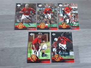MANCHESTER UNITED - Joblot Of Hand Signed Upper Deck 2001 Football trading cards for sale on Ebay