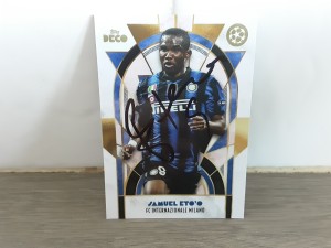 SAMUEL ETO'O - INTER MILAN Hand Signed Topps Deco Football trading card  for sale on Ebay