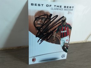 CLARENCE SEEDORF - AC MILAN Hand Signed Topps Football trading card  for sale on Ebay